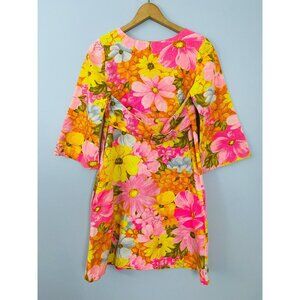 Vintage 1960s Saks Fifth Avenue Mini Dress, Size XS/S, Brightly Colored Floral